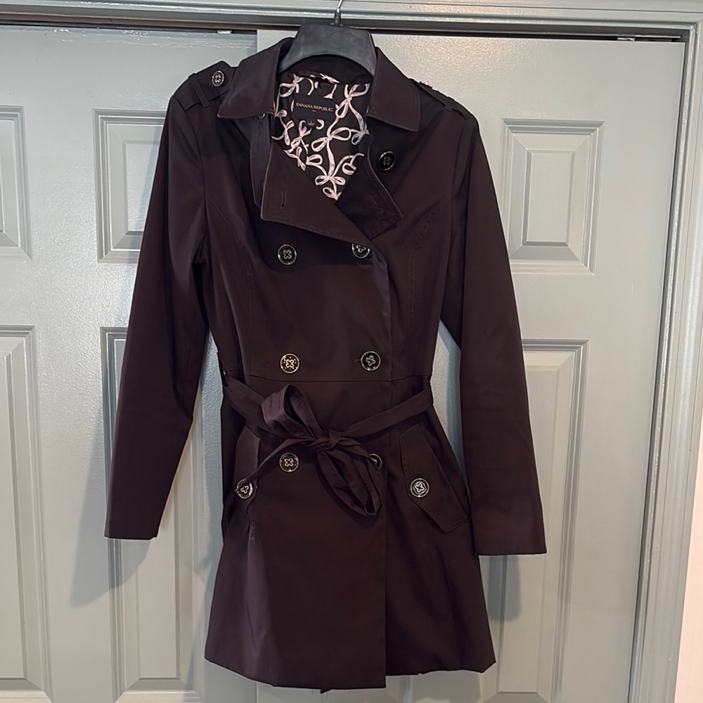 Banana Republic Women's Black Trench Coat